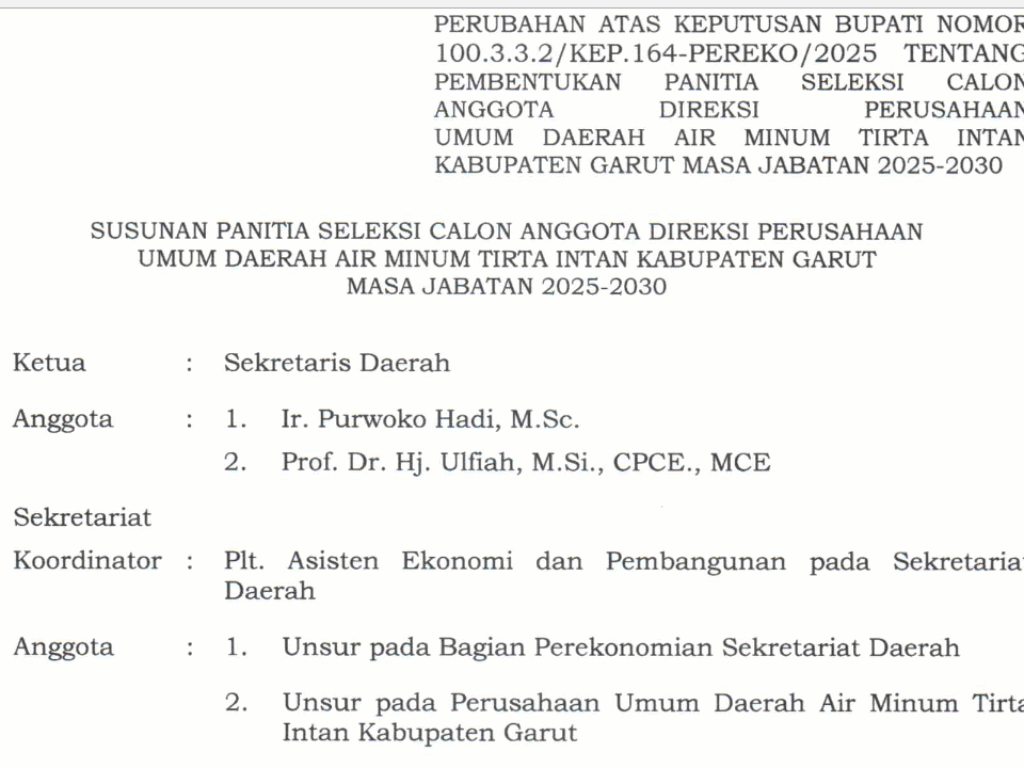 GLMPK Ancam Pidanakan Pansel Yang Menerima Honor Diluar Keputusan Bupati Tanggal 15 Mei 2025, Ini Alasannya
