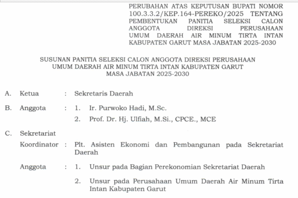 GLMPK Ancam Pidanakan Pansel Yang Menerima Honor Diluar Keputusan Bupati Tanggal 15 Mei 2025, Ini Alasannya