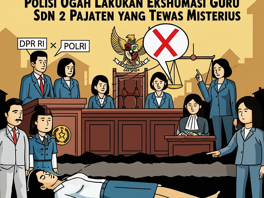 DPR RI dan Polri Akan Digugat! Polisi Ogah Lakukan Ekshumasi Guru SDN 2 Pajaten yang Tewas Misterius