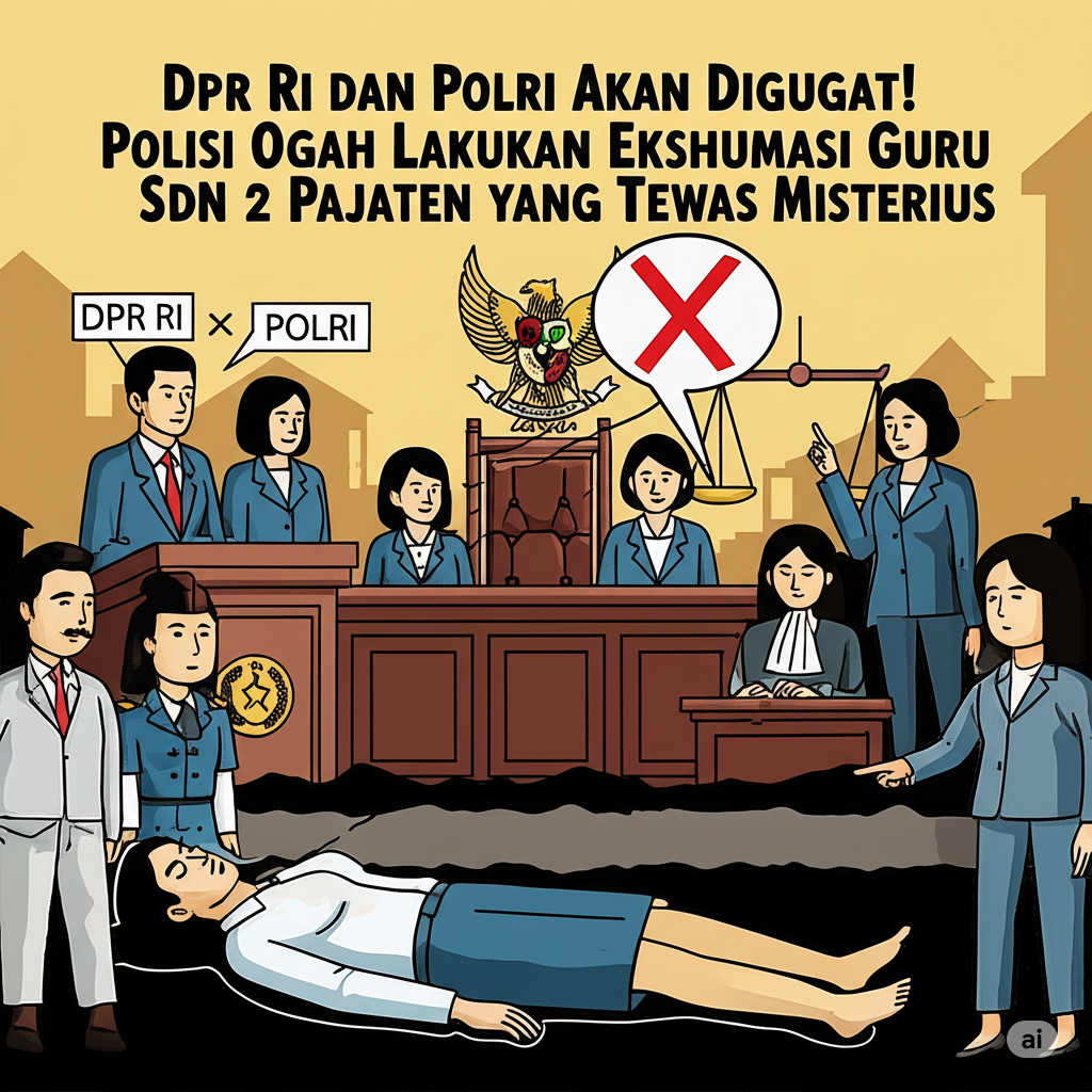 DPR RI dan Polri Akan Digugat! Polisi Ogah Lakukan Ekshumasi Guru SDN 2 Pajaten yang Tewas Misterius