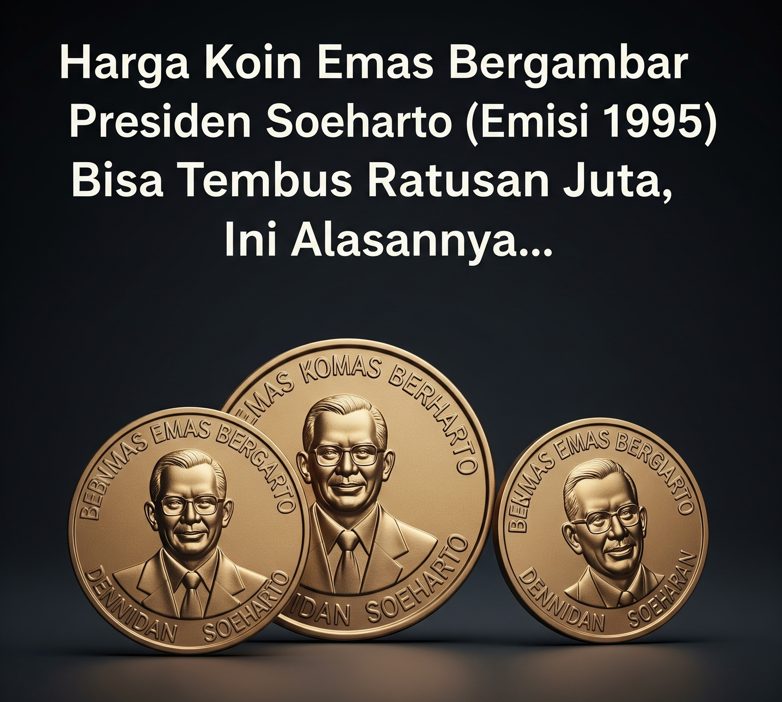 Harga koin emas bergambar presiden soeharto (emisi 1995) bisa tembus ratusan juta, ini alasannya…