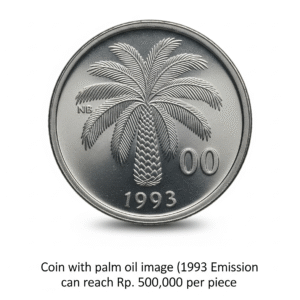 Koin Logam Bergambar Kelapa Sawit (Emisi 1993) Bisa Mencapai Rp. 500.000 Per Keping