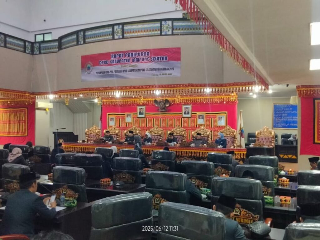 DPRD Lampung Selatan Gelar Paripurna Bahas KUA-PPAS Perubahan APBD 2025