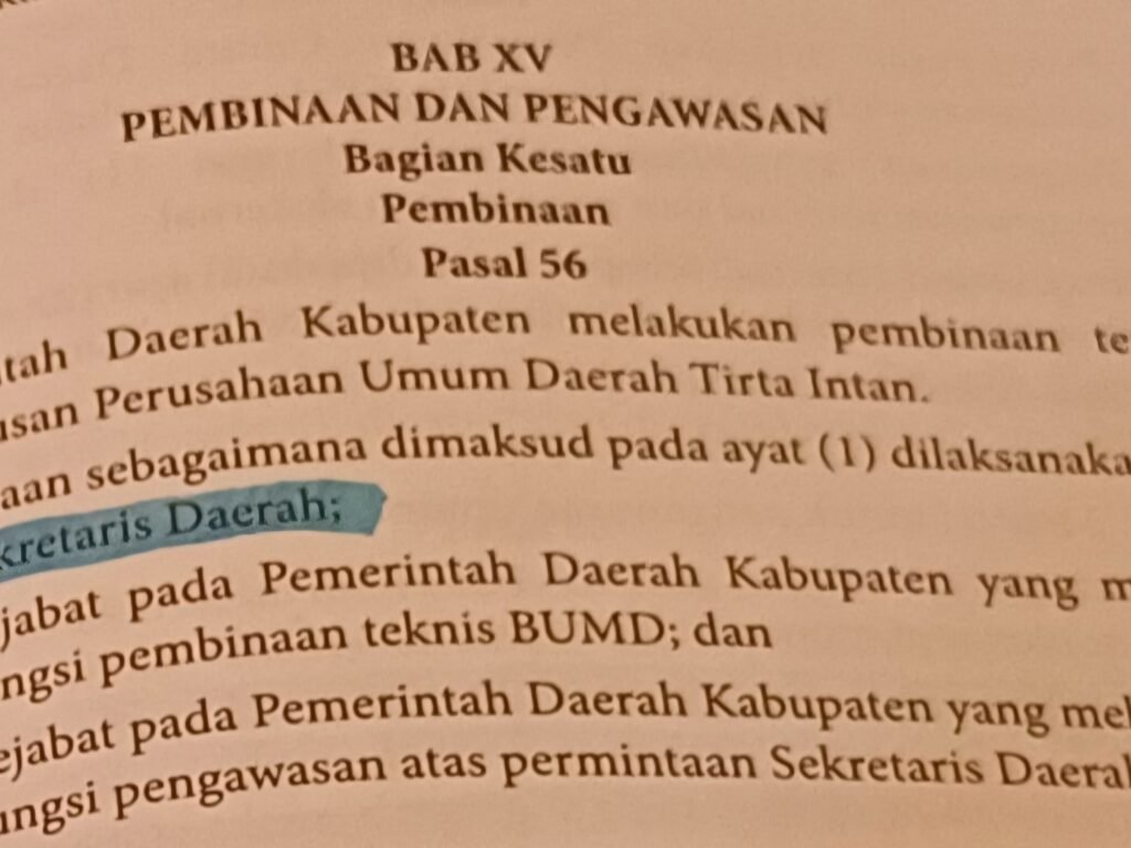 Pelayanan BUMD Banyak Dikeluhkan dan Terjadi Tindak Pidana Korupsi. Hati-Hati Bupati dan Sekda Bisa Terseret?