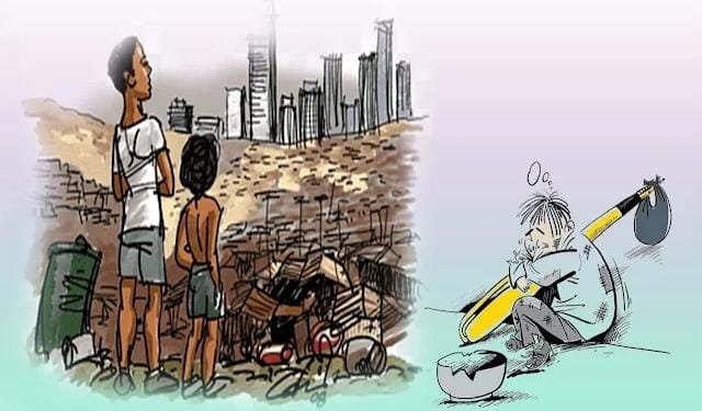 Ilustrasi kemiskinan vs pengangguran