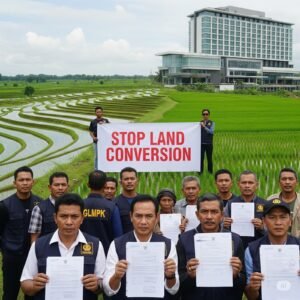 GLMPK Siapkan Laporan Polisi Kasus Alih Fungsi Lahan Pertanian Yang Dibangun Hotel, “Bupati Garut terima Amplop Atau Tidak?”