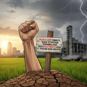 Polres garut diminta segera tetapkan tersangka pada kasus alih fungsi lahan pt. pratama abadi industri