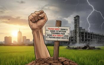 Polres garut diminta segera tetapkan tersangka pada kasus alih fungsi lahan pt. pratama abadi industri