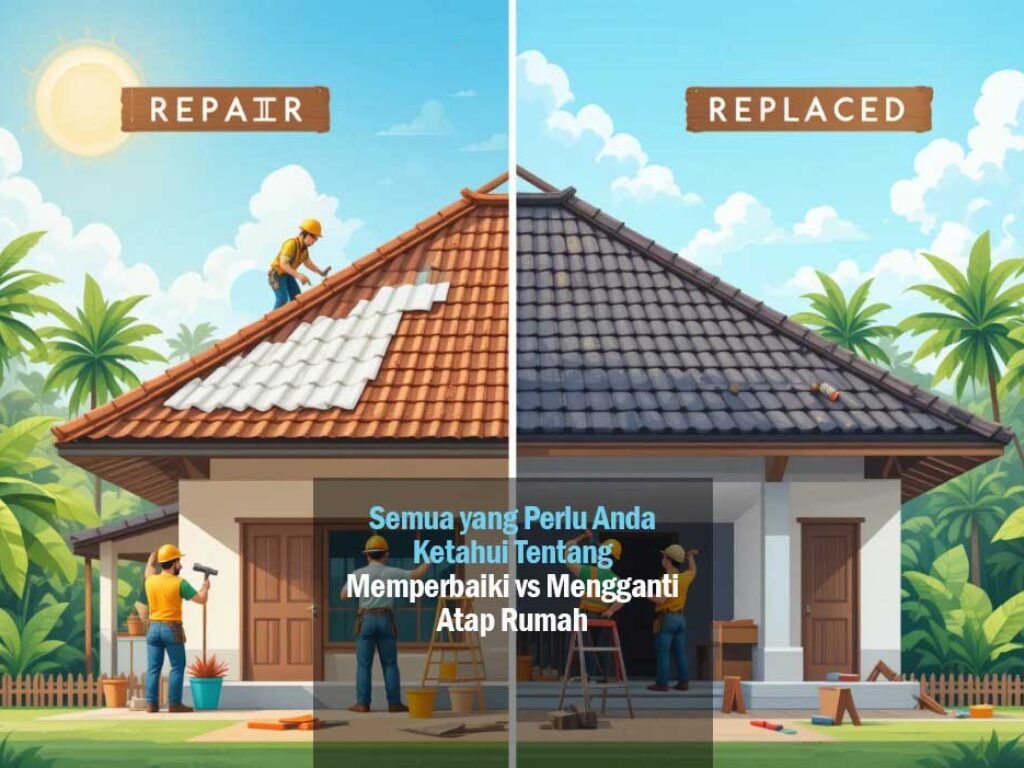 Semua yang Perlu Anda Ketahui Tentang Memperbaiki vs Mengganti Atap Rumah
