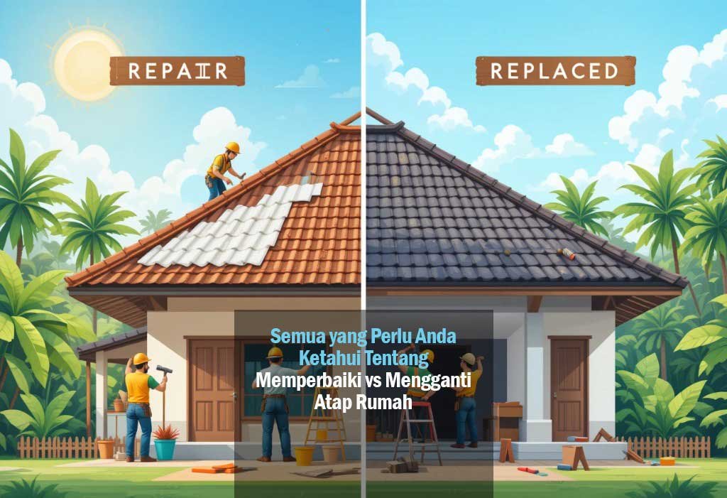 Semua yang perlu anda ketahui tentang memperbaiki vs mengganti atap rumah