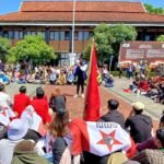 Aksi demo mahasiswa di garut