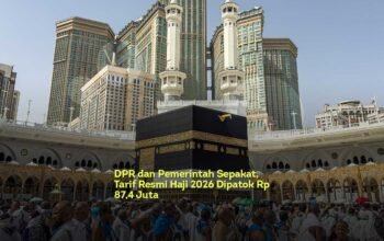 Dpr dan pemerintah sepakat, tarif resmi haji 2026 dipatok rp 87,4 juta
