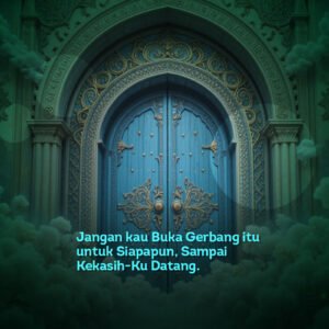 Jangan kau buka gerbang itu untuk siapapun, sampai kekasih ku datang.