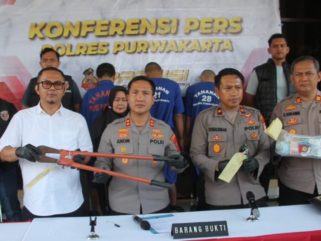 Sindikat Pencurian Lintas Kabupaten Dibongkar Satreskrim Polres Purwakarta