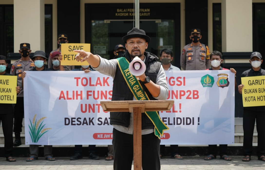 Salah satu hotel diduga lakukan pidana alih fungsi lahan pertanian, satpol pp garut tidak paham aturan