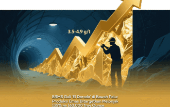 BRMS Gali El Dorado di Bawah Palu. Produksi Emas Ditargetkan Melonjak 135% ke 160.000 Troy Ounce
