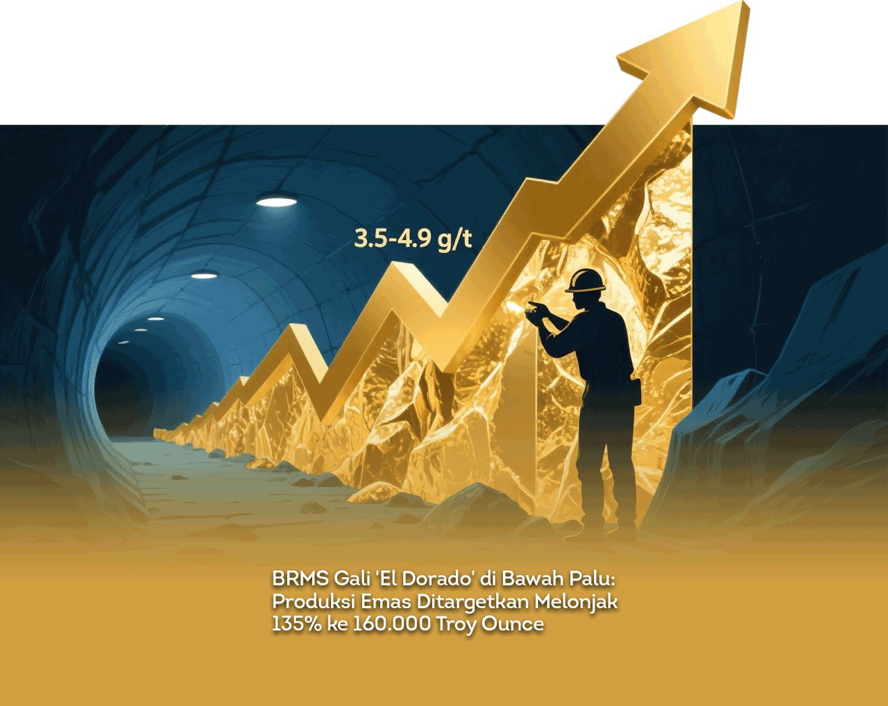 BRMS Gali El Dorado di Bawah Palu. Produksi Emas Ditargetkan Melonjak 135% ke 160.000 Troy Ounce