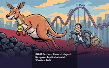 BUMI Berburu Emas di Negeri Kanguru, Tapi Laba Malah Kandas 76%