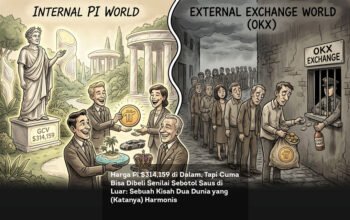 Harga Pi $314,159 di Dalam, Tapi Cuma Bisa Dibeli Senilai Sebotol Saus di Luar: Sebuah Kisah Dua Dunia yang (Katanya) Harmonis