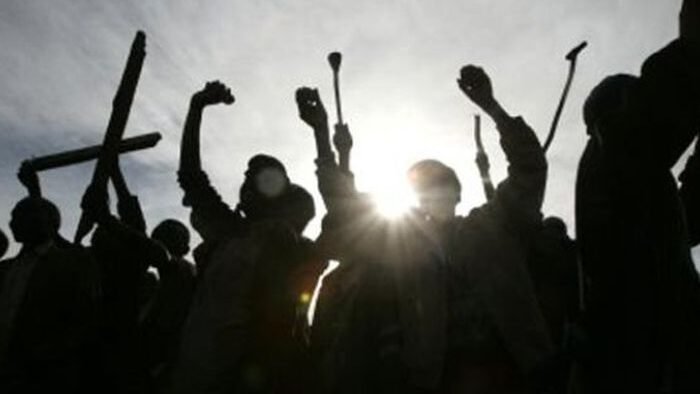 ILustrasi tawuran Petani