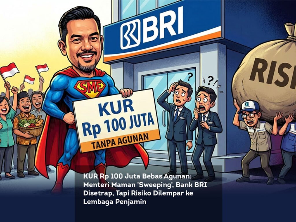 KUR Rp 100 Juta Bebas Agunan: Menteri Maman ‘Sweeping’, Bank BRI Disetrap, Tapi Risiko Dilempar ke Lembaga Penjamin