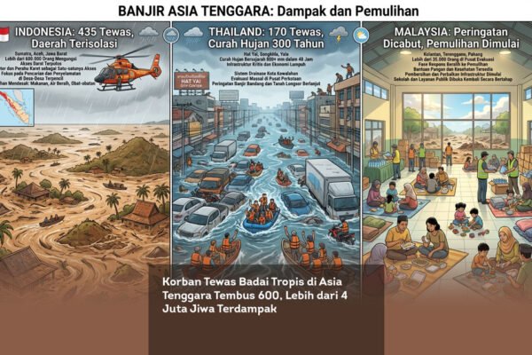 Korban Tewas Badai Tropis di Asia Tenggara Tembus 600, Lebih dari 4 Juta Jiwa Terdampak