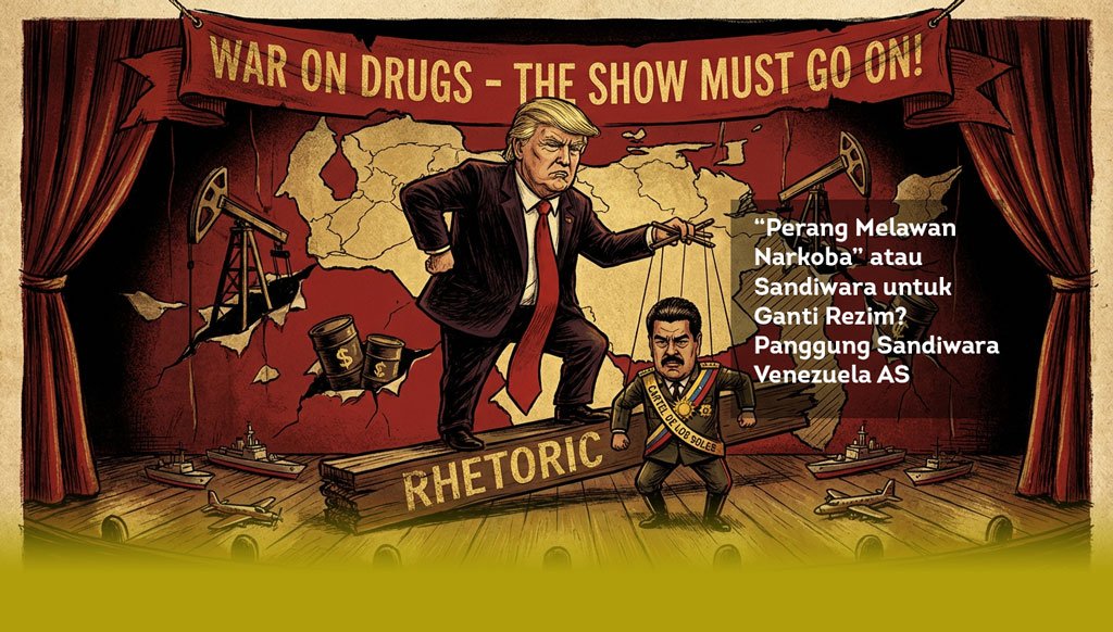 Perang Melawan Narkoba atau Sandiwara untuk Ganti Rezim. Panggung Sandiwara Venezuela AS locusonline featured image