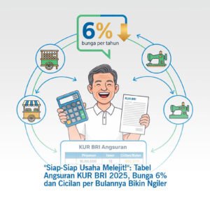 Tabel Angsuran KUR BRI 2025, Bunga 6% dan Cicilan per Bulannya Bikin Ngiler