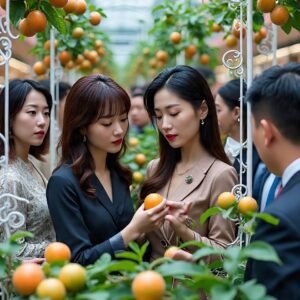 Ilustrasi pengusaha sedang menikmati Taman Markisa di sebuah fasilitas perbelanjaan. (Asep Ahmad)