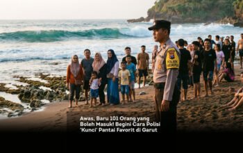 Awas, Baru 101 Orang yang Boleh Masuk! Begini Cara Polisi ‘Kunci’ Pantai Favorit di Garut