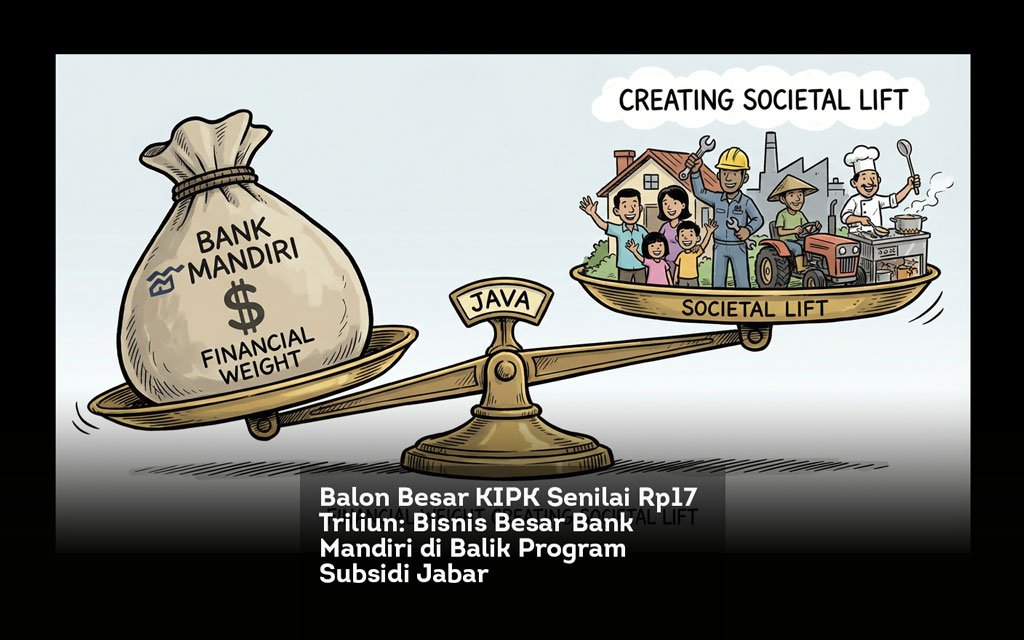 Balon Besar KIPK Senilai Rp17 Triliun. Bisnis Besar Bank Mandiri di Balik Program Subsidi Jabar locusonline featured image