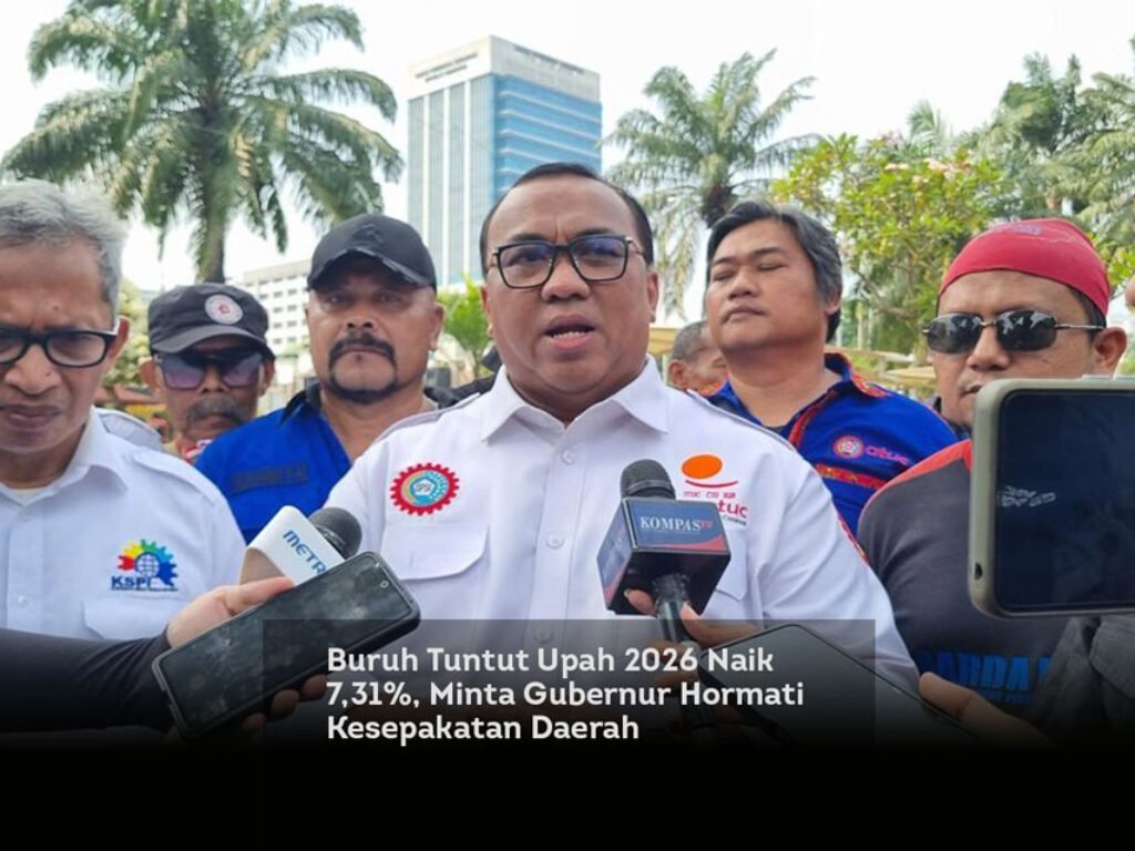 Buruh Tuntut Upah 2026 Naik 7,31%, Minta Gubernur Hormati Kesepakatan Daerah