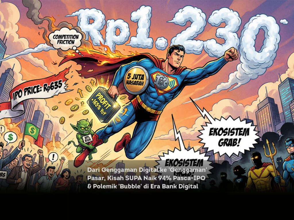 Dari Genggaman Digital ke ‘Genggaman’ Pasar, Kisah SUPA Naik 94% Pasca-IPO & Polemik ‘Bubble’ di Era Bank Digital