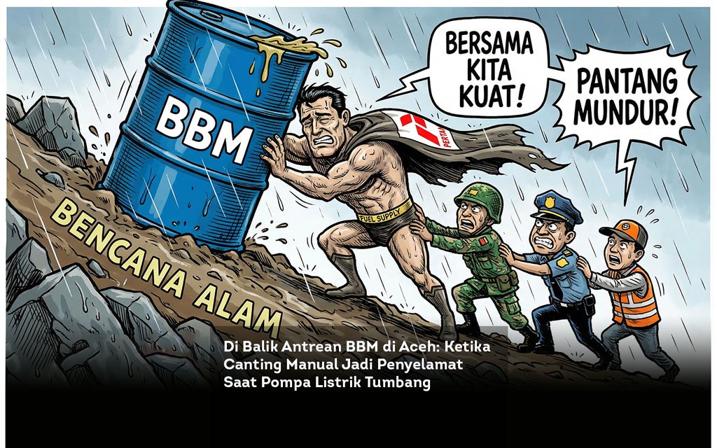 Di Balik Antrean BBM di Aceh. Ketika Canting Manual Jadi Penyelamat Saat Pompa Listrik Tumbang locusonline featured image