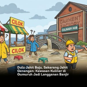 Dulu Jahit Baju, Sekarang Jahit Genangan: Kawasan Kuliner di Gumuruh Jadi Langganan Banjir