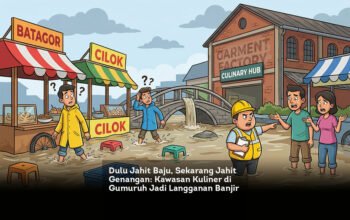 Dulu Jahit Baju, Sekarang Jahit Genangan, Kawasan Kuliner di Gumuruh Jadi Langganan Banjir locusonline featured image