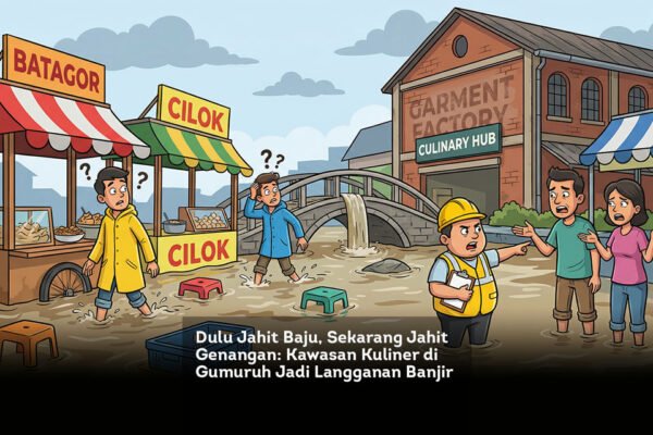 Dulu Jahit Baju, Sekarang Jahit Genangan, Kawasan Kuliner di Gumuruh Jadi Langganan Banjir locusonline featured image