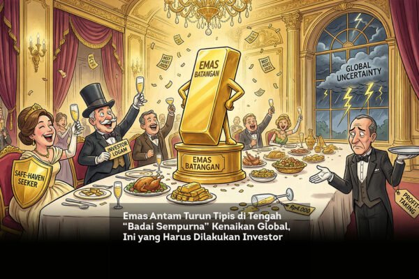 Emas Antam Turun Tipis di Tengah Badai Sempurna Kenaikan Global, Ini yang Harus Dilakukan Investor locusonline featured image