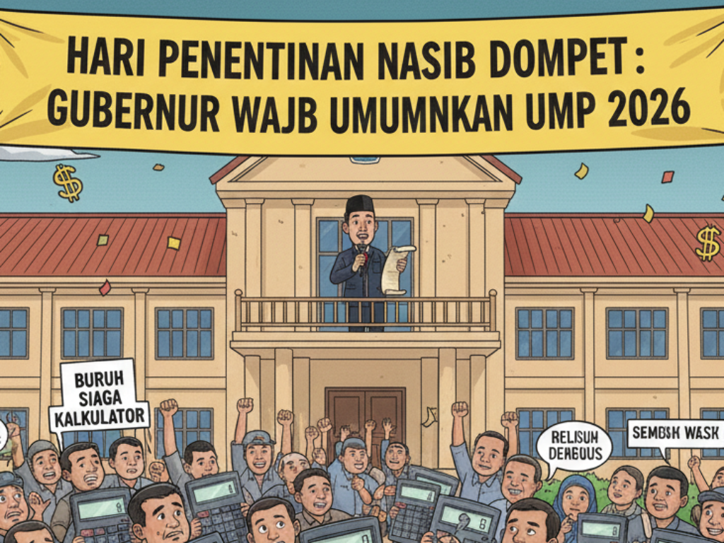 Hari Penentuan Nasib Dompet: Gubernur Wajib Umumkan UMP 2026, Buruh Siaga Kalkulator