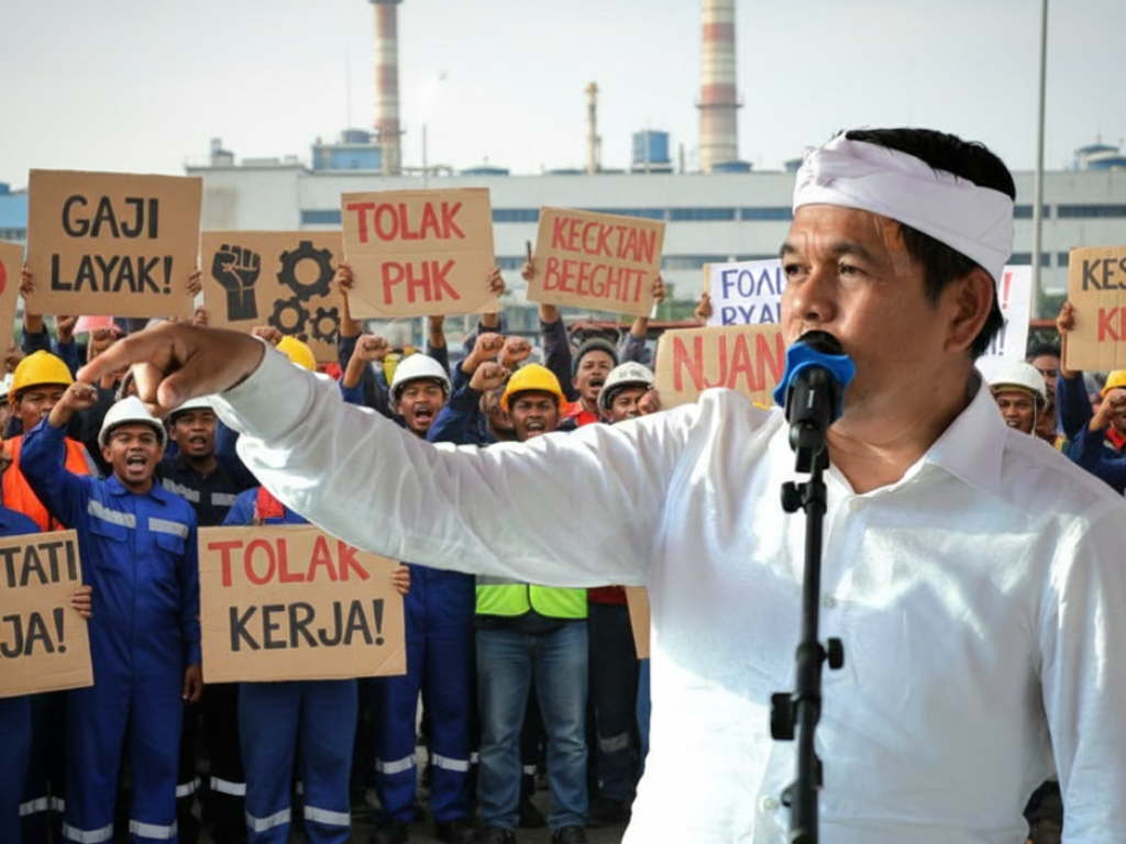 UMSK Jabar Akhirnya “Damai di Medsos” Dedi Mulyadi Klaim Dialog Selesai, Buruh Masih di Jalan
