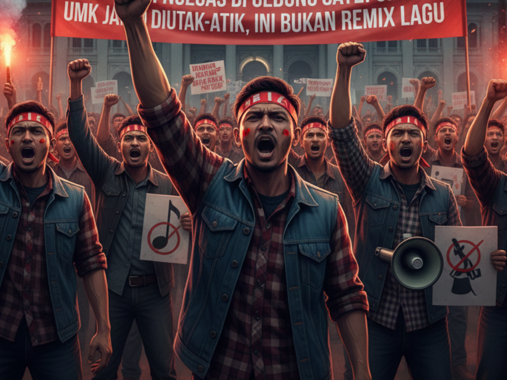 Buruh Ngegas di Gedung Sate: UMK Jangan Diutak-atik, Ini Bukan Remix Lagu