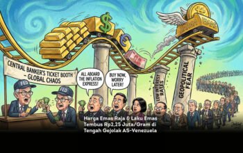 Harga Emas Raja & Laku Emas Tembus Rp2,25 Juta per Gram di Tengah Gejolak AS dan Venezuela locusonline featured image
