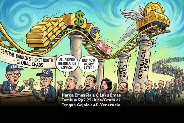 Harga Emas Raja & Laku Emas Tembus Rp2,25 Juta per Gram di Tengah Gejolak AS dan Venezuela locusonline featured image