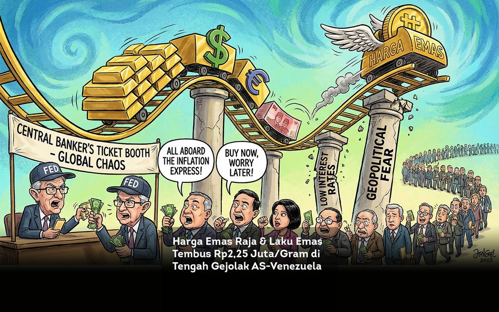 Harga Emas Raja & Laku Emas Tembus Rp2,25 Juta per Gram di Tengah Gejolak AS dan Venezuela locusonline featured image