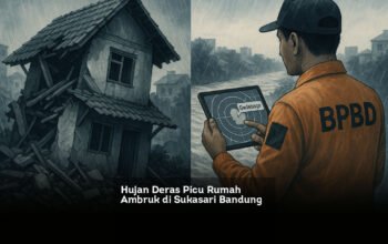 Hujan Deras Picu Rumah Ambruk di Sukasari Bandung locusonline featured image