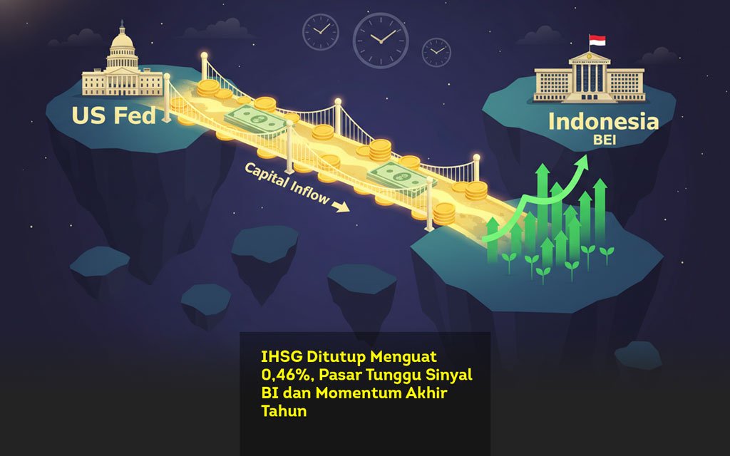 IHSG Ditutup Menguat 0,46%, Pasar Tunggu Sinyal BI dan Momentum Akhir Tahun locusonline featured image