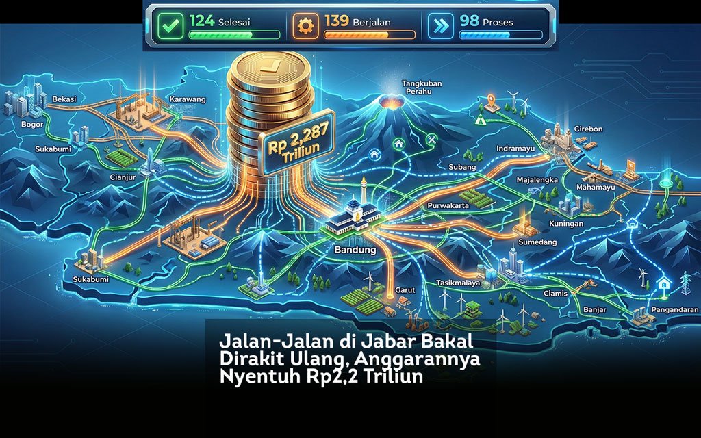 Jalan Jalan di Jabar Bakal Dirakit Ulang, Anggarannya Nyentuh Rp2,2 Triliun locusonline featured image