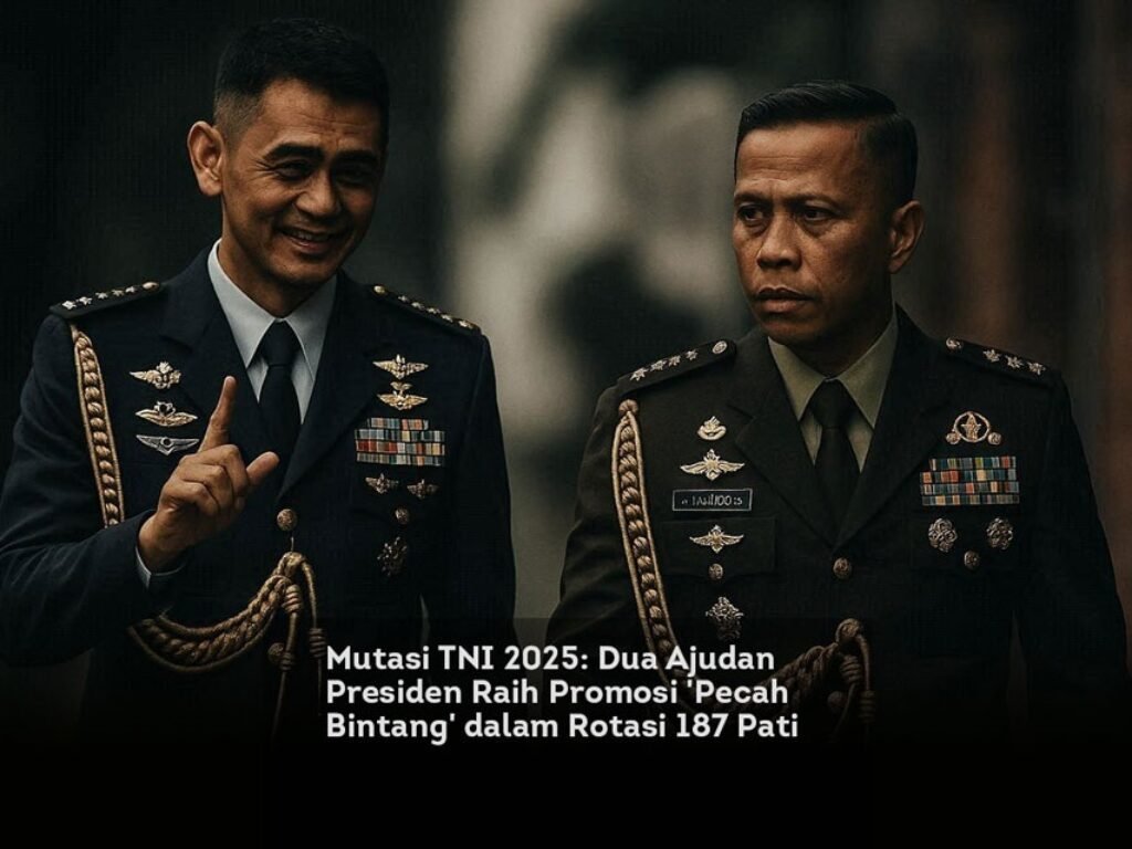 Mutasi TNI 2025: Dua Ajudan Presiden Raih Promosi ‘Pecah Bintang’ dalam Rotasi 187 Pati