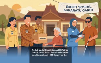 Peduli pada Disabilitas, ASN Polres Garut Gelar Bakti Sosial Kesehatan dan Sembako di HUT Korpri ke 54 locusonline featured image