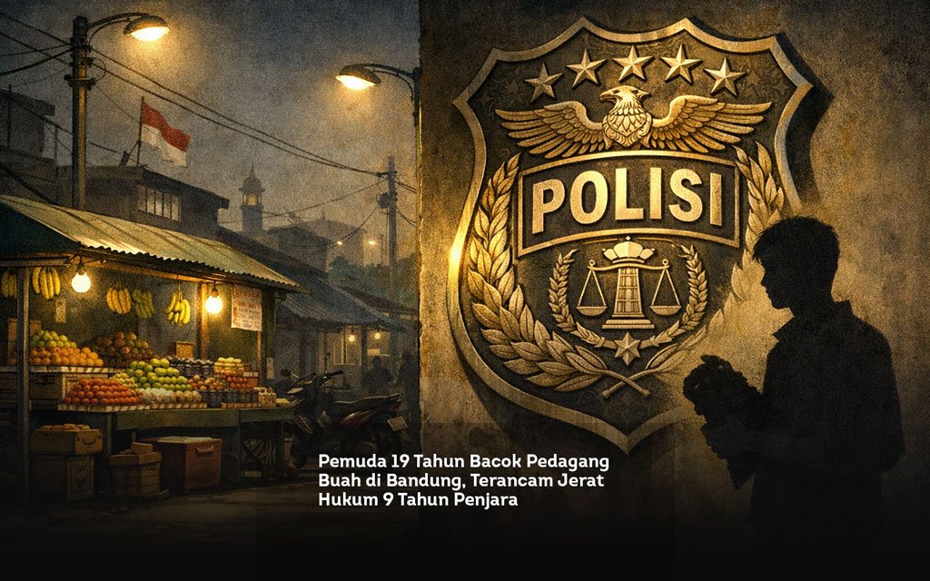 Pemuda 19 Tahun Bacok Pedagang Buah di Bandung, Terancam Jerat Hukum 9 Tahun Penjara locusonline featured image